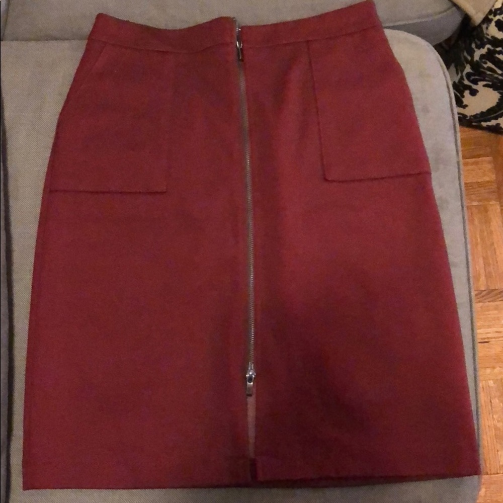 Red pencil skirt